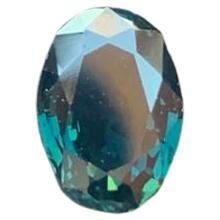 Artisan NO RESERVE 1.3ct Oval NATURAL Teal BLUE SAPPHIRE Gemstone   For Sale