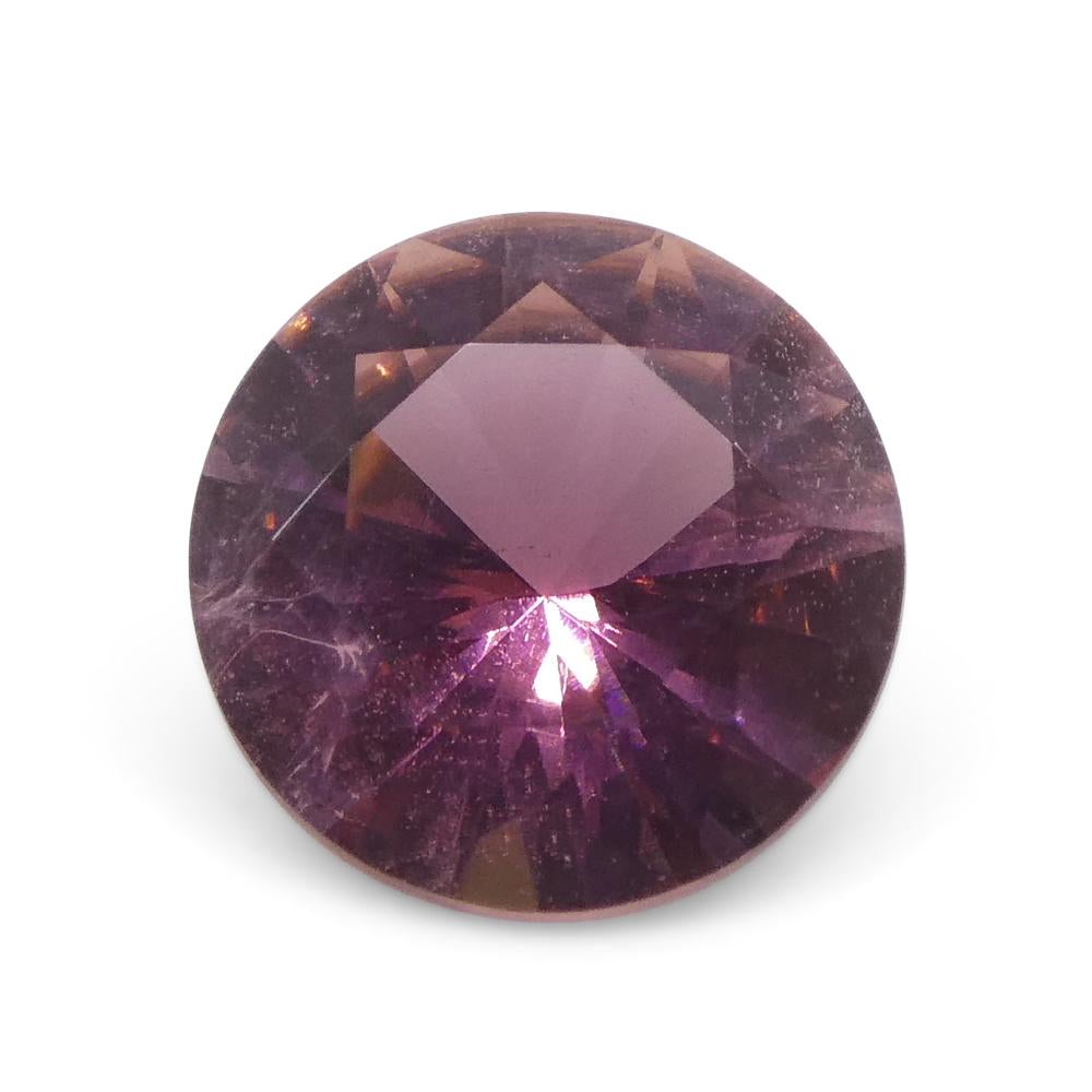 1.3ct Round Pink Tourmaline from Brazil For Sale 8