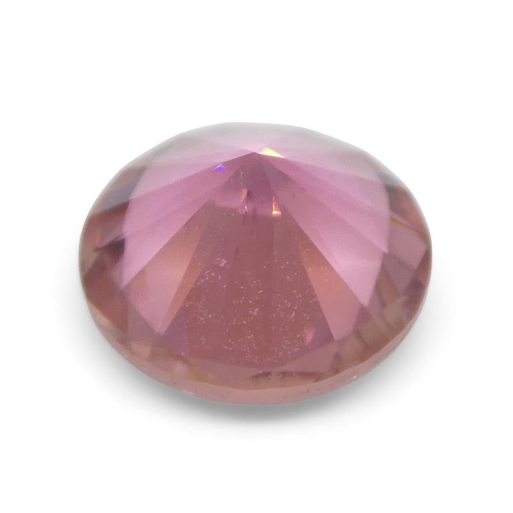 1.3ct Round Pink Tourmaline from Brazil For Sale 2