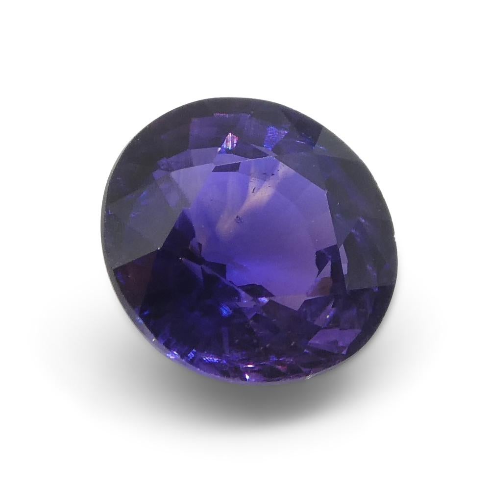 1.3ct Round Purple Sapphire from Madagascar, Unheated For Sale 6