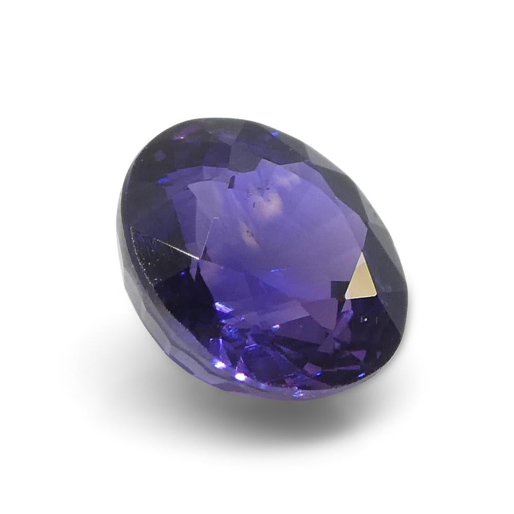 1.3ct Round Purple Sapphire from Madagascar, Unheated For Sale 7
