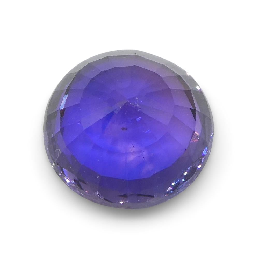1.3ct Round Purple Sapphire from Madagascar, Unheated For Sale 2