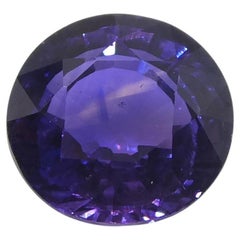 Saphir rond violet 1,3 carat provenant de Madagascar, non chauffé