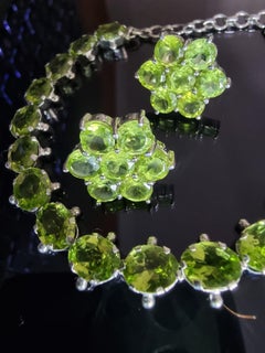 13ctw Mint Green Peridot Tennis Bracelet