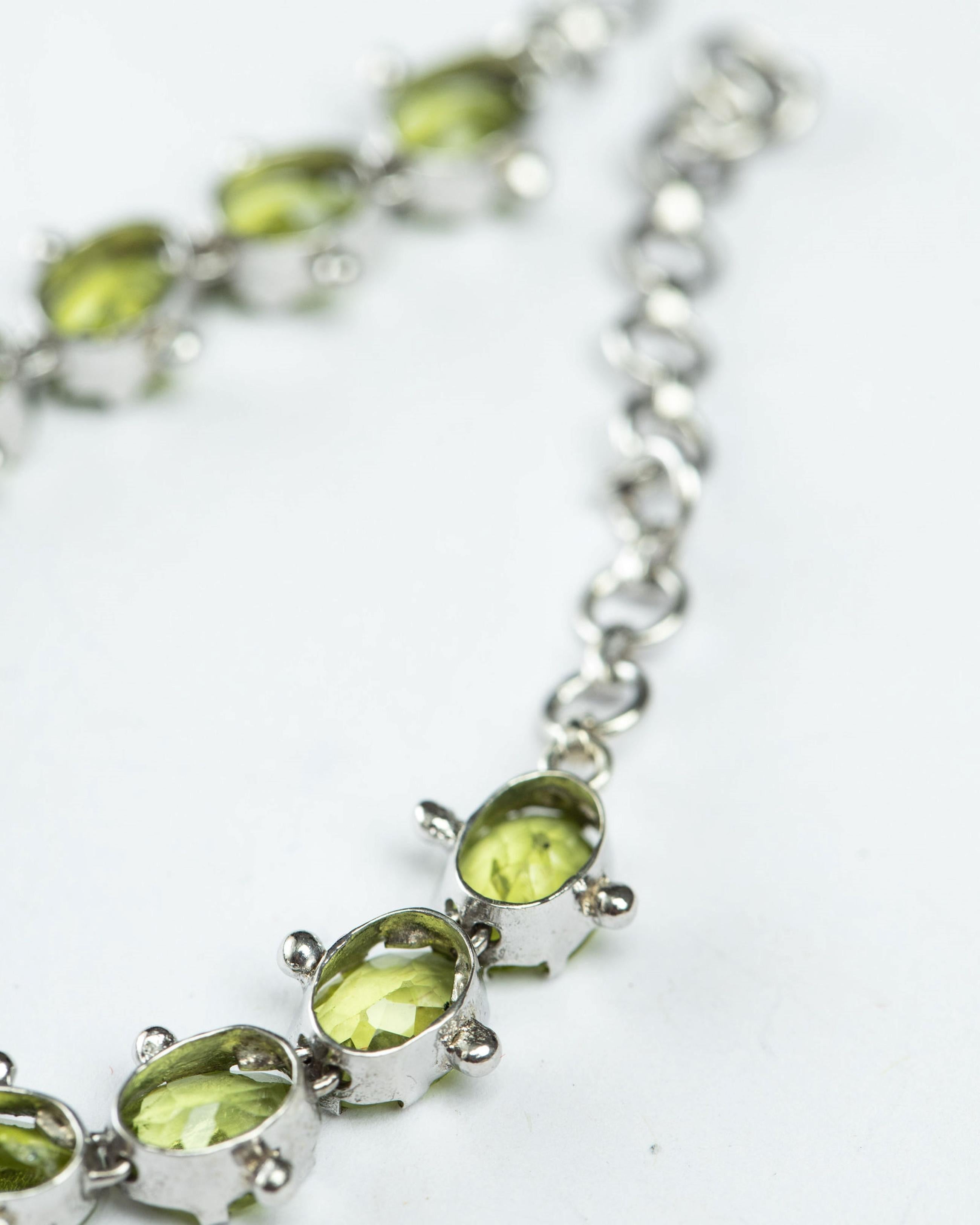 Women's or Men's 13ctw Mint Green Peridot Tennis Bracelet For Sale