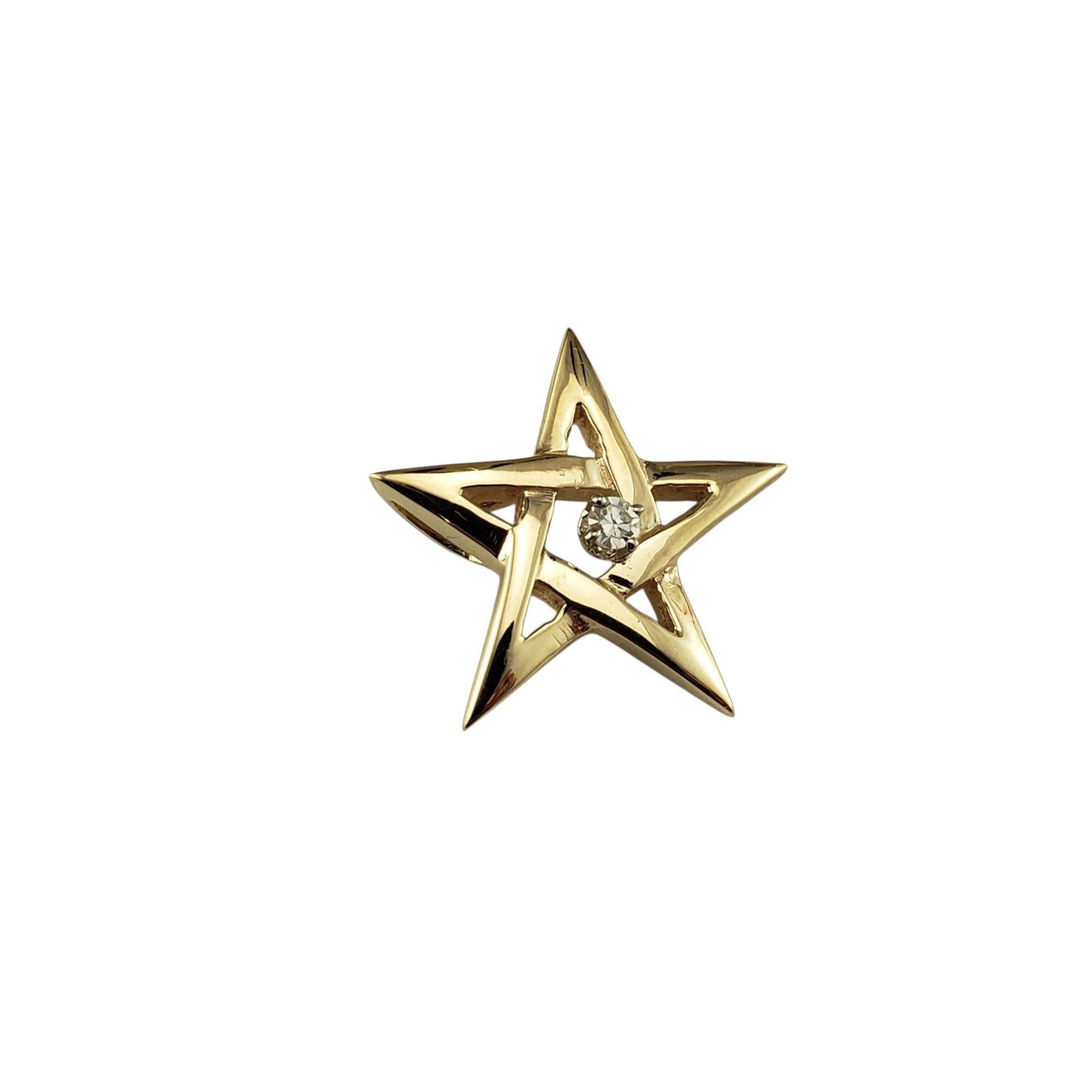 Contemporaneo Ciondolo Stella di David in oro giallo 13K-14K e diamanti #23112 in vendita