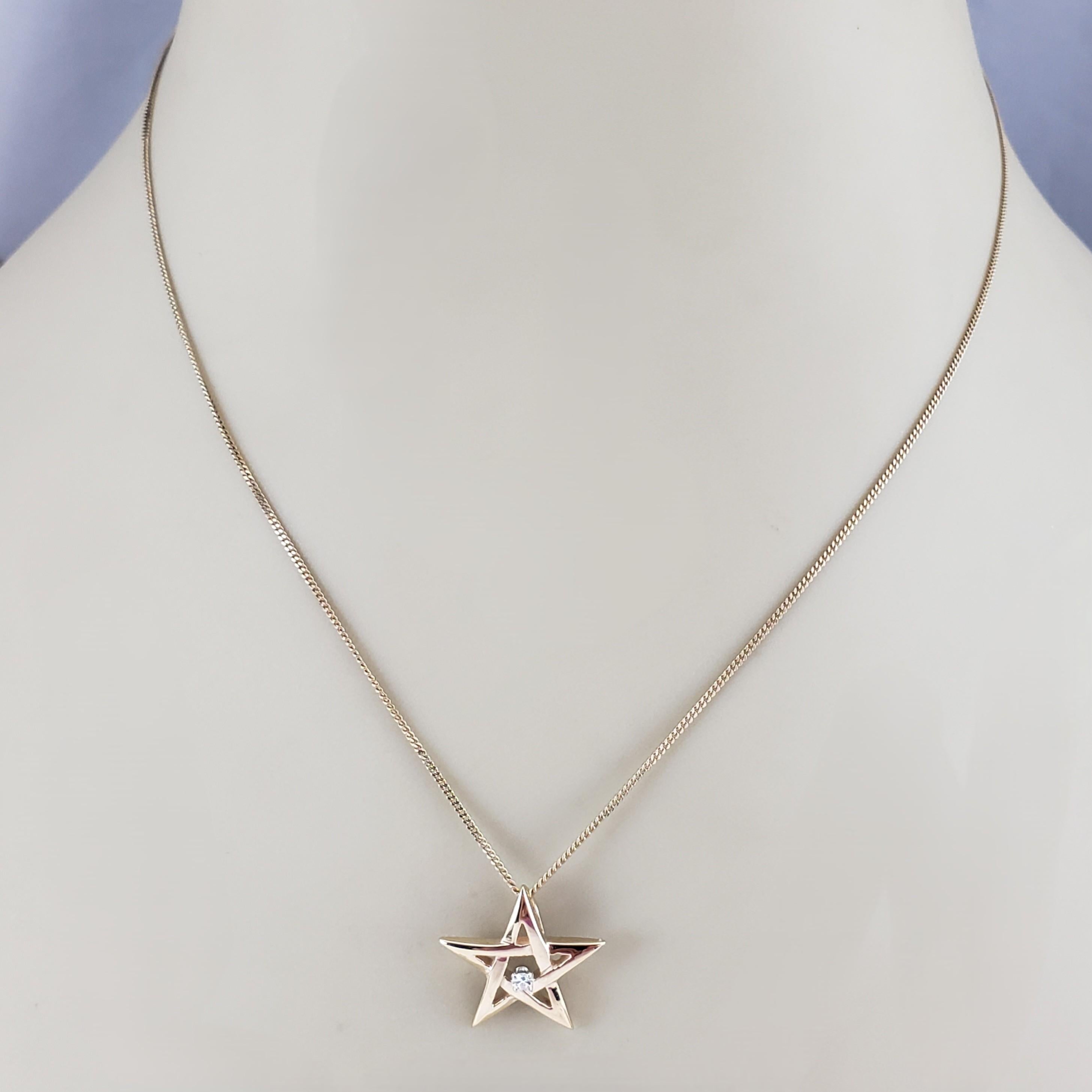 Ciondolo Stella di David in oro giallo 13K-14K e diamanti #23112 in vendita 1