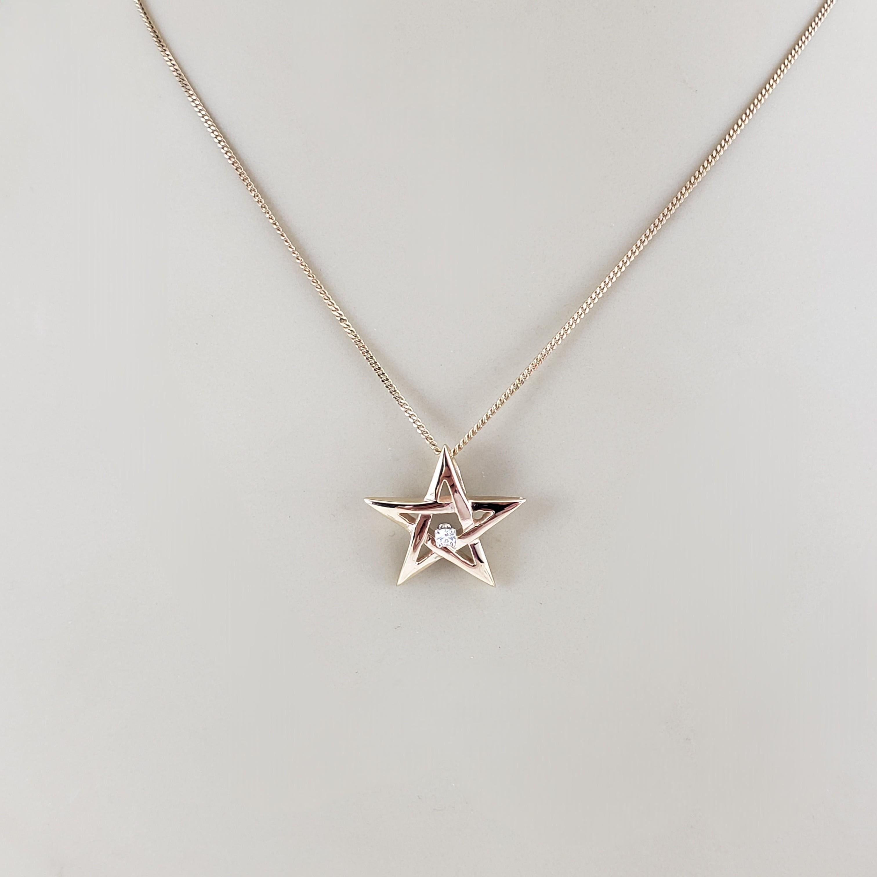 Ciondolo Stella di David in oro giallo 13K-14K e diamanti #23112 in vendita 2