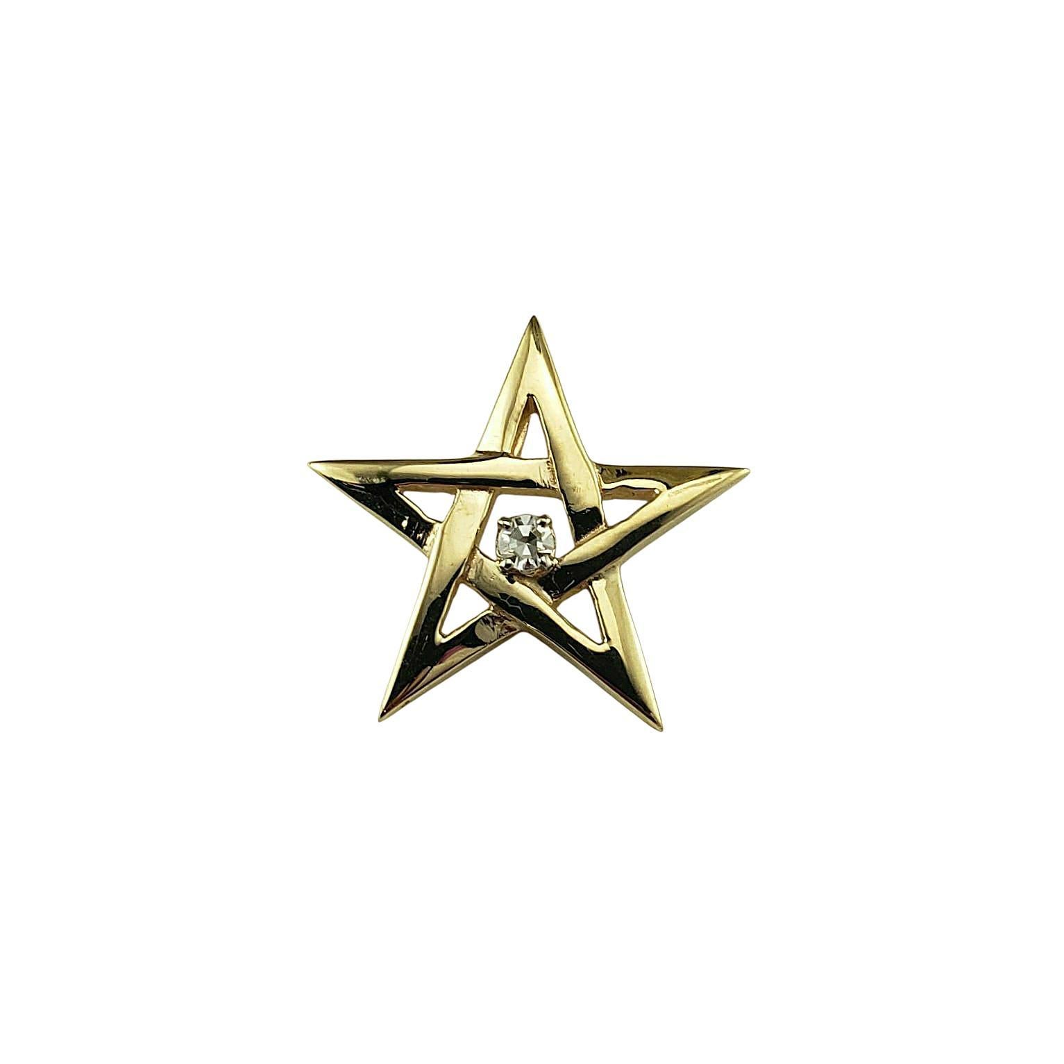 Ciondolo Stella di David in oro giallo 13K-14K e diamanti #23112 in vendita