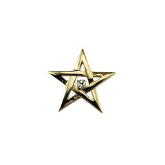 Ciondolo Stella di David in oro giallo 13K-14K e diamanti #23112