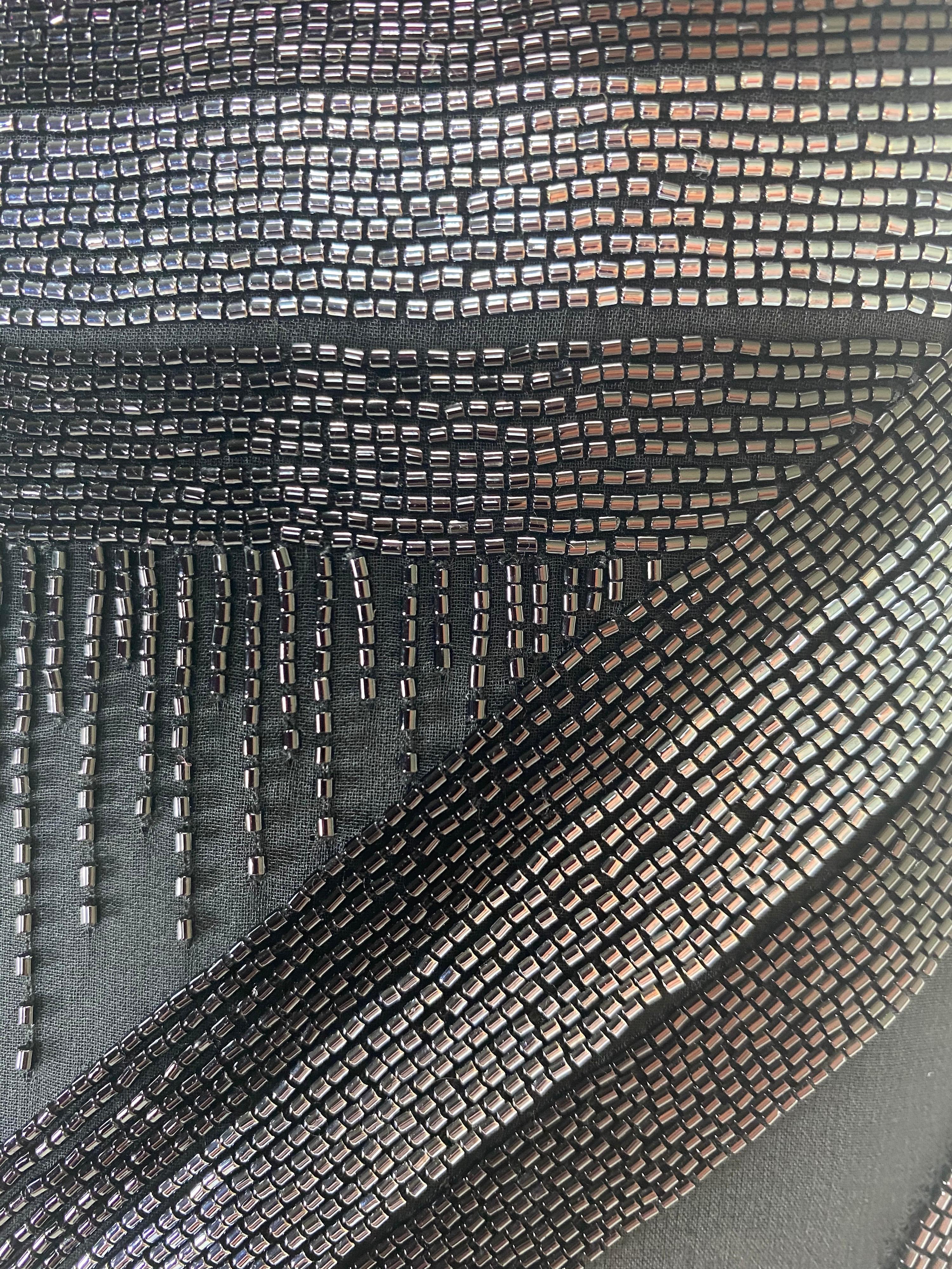 Women's $13K Vintage Versace Embellished Black Silk Mermaid Gown For Sale
