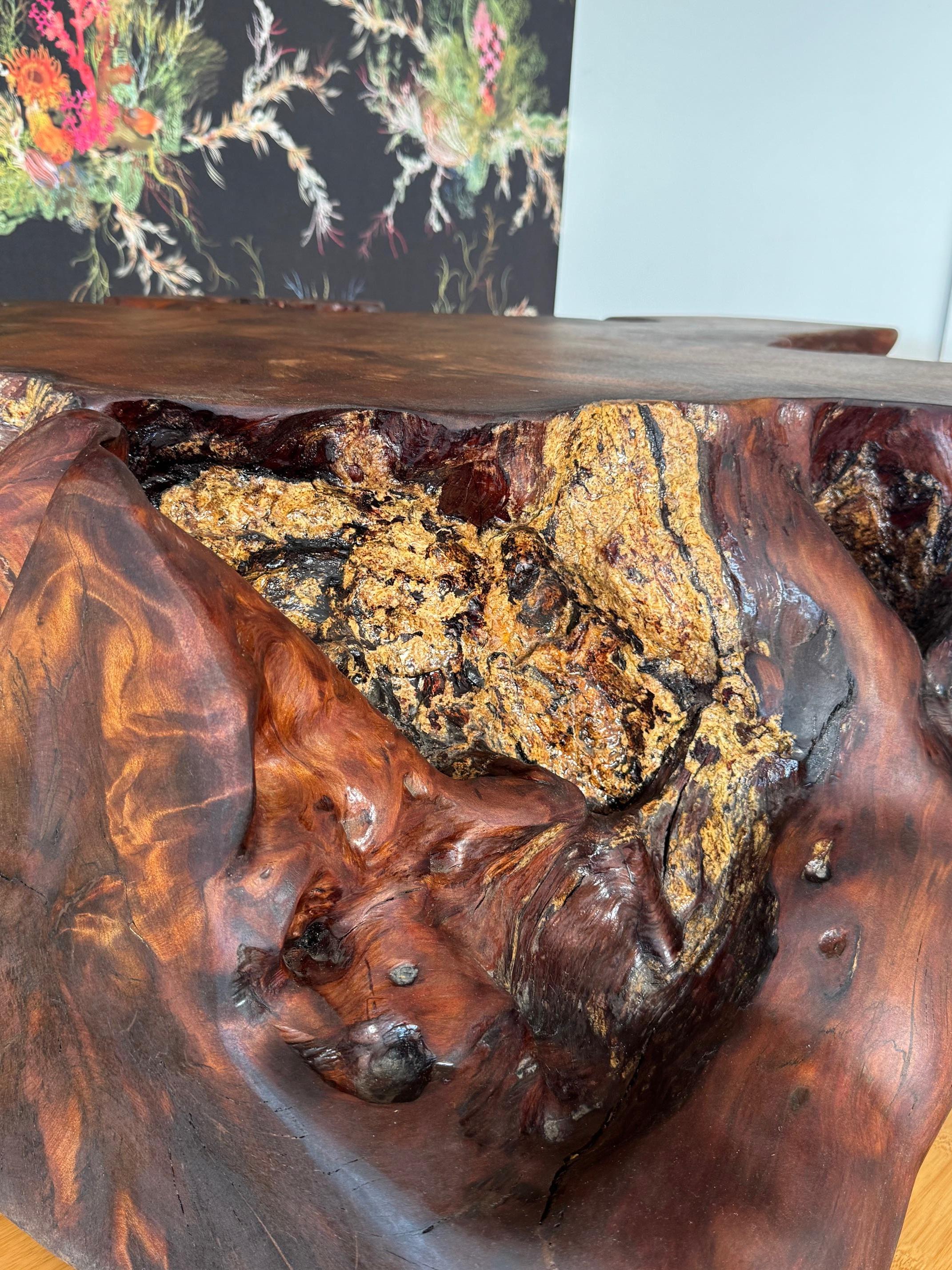 New Zealand 1.3m Kauri Coffee Table in Solid Ancient Kauri Wood For Sale