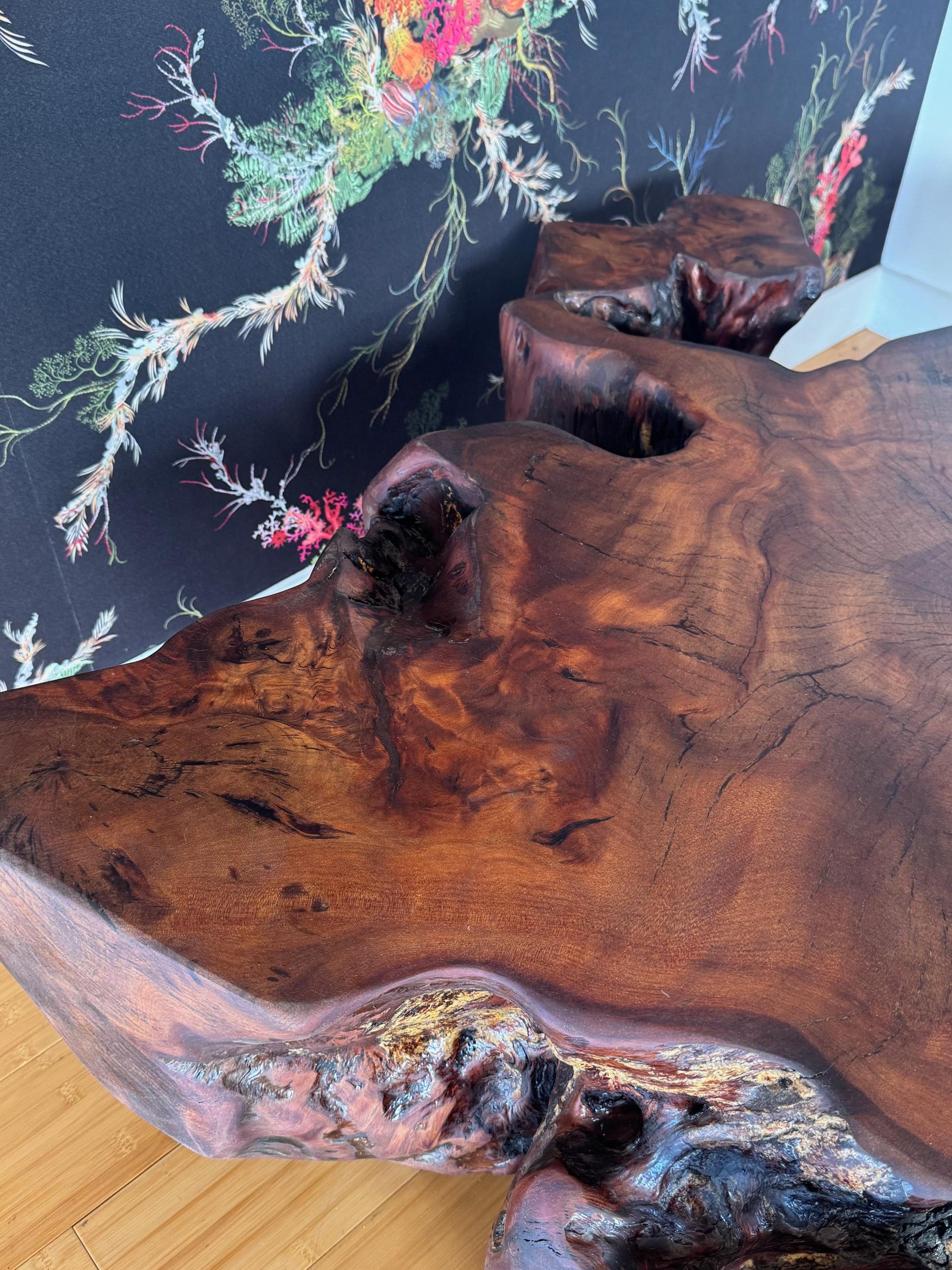 Contemporary 1.3m Kauri Coffee Table in Solid Ancient Kauri Wood For Sale