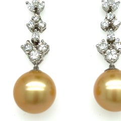 13MM Golden South Sea Pearl Earrings