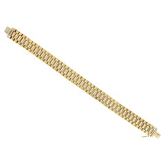 13 mm zweifarbiges Armband im Presidential Style 14k zweifarbiges Gold