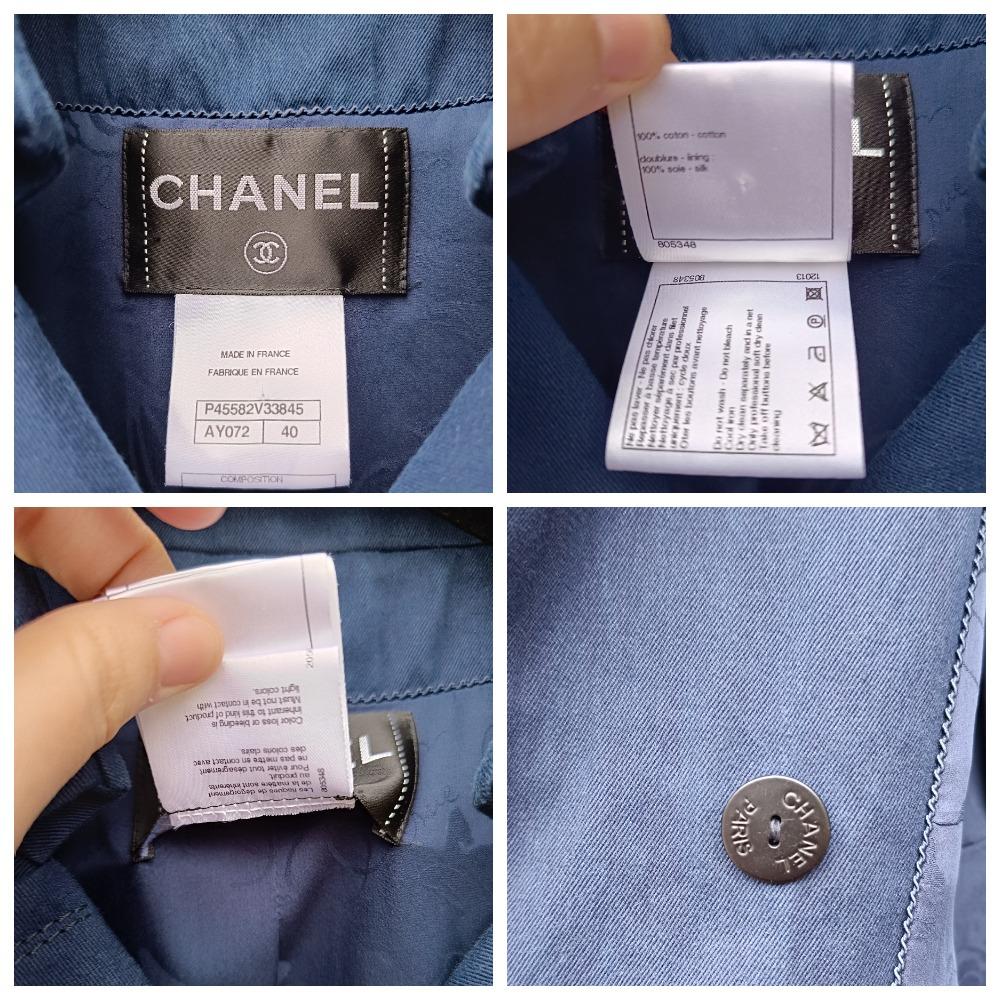 13P Chanel & Karl Lagerfeld 2013 SS collection cotton coat / trench For Sale 7