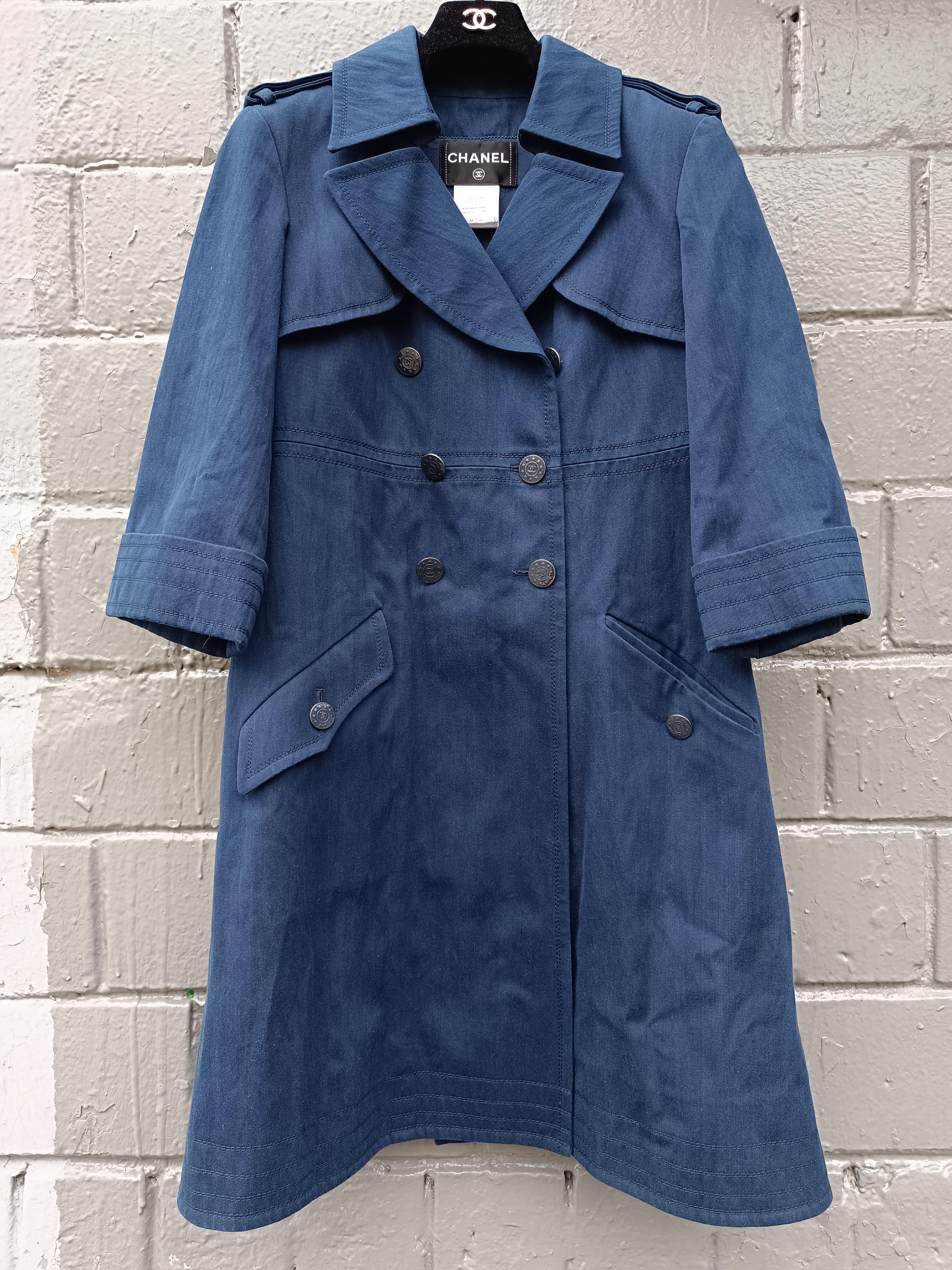 13P Chanel & Karl Lagerfeld 2013 SS collection cotton coat / trench For Sale 8