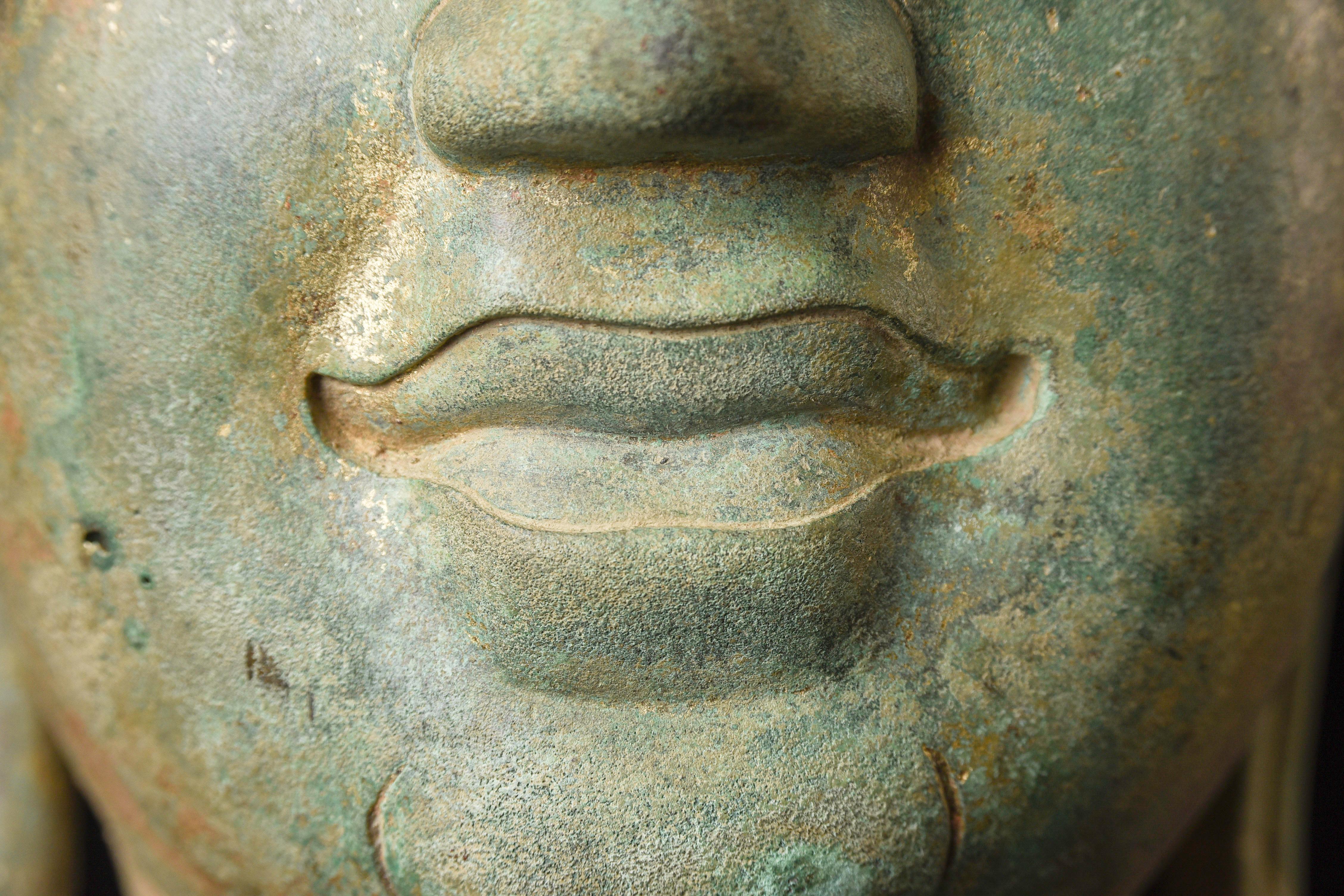 13th/14thc Sukhothai or Northern Sukhothai Walking Buddha Head, Museum Quality For Sale 5