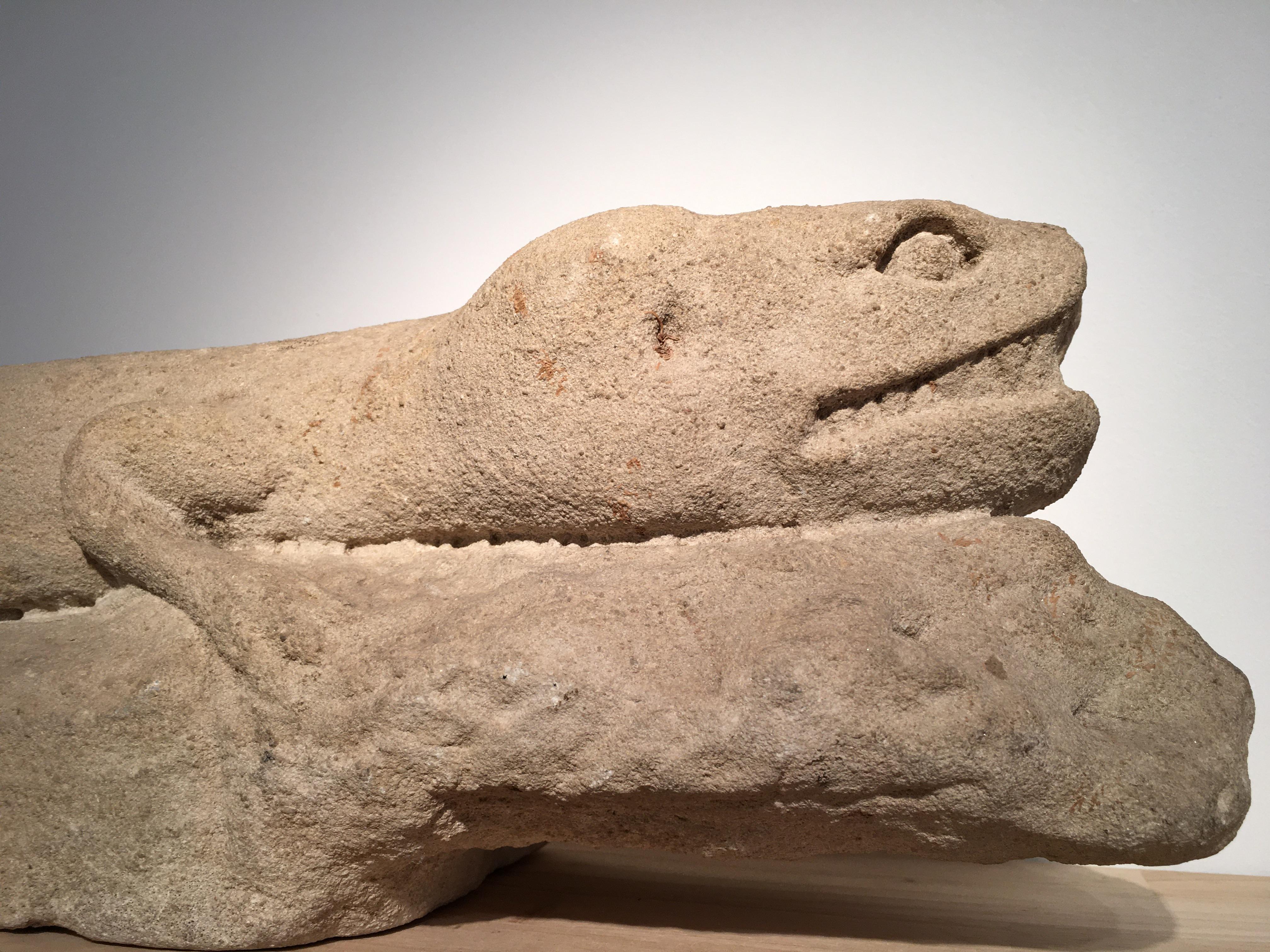 18th Century and Earlier 13th Century Italian Stone Fragment of a Salamander For Sale