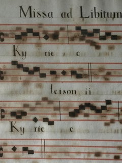 13th Century Music Sheet Framed Gregoria’s Chant