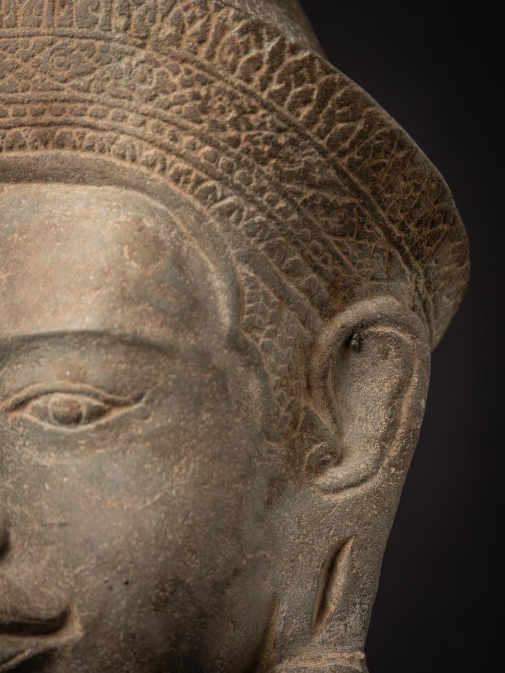 13th century sandstone Vishnu head from Bayon period - OriginalBuddhas For Sale 11