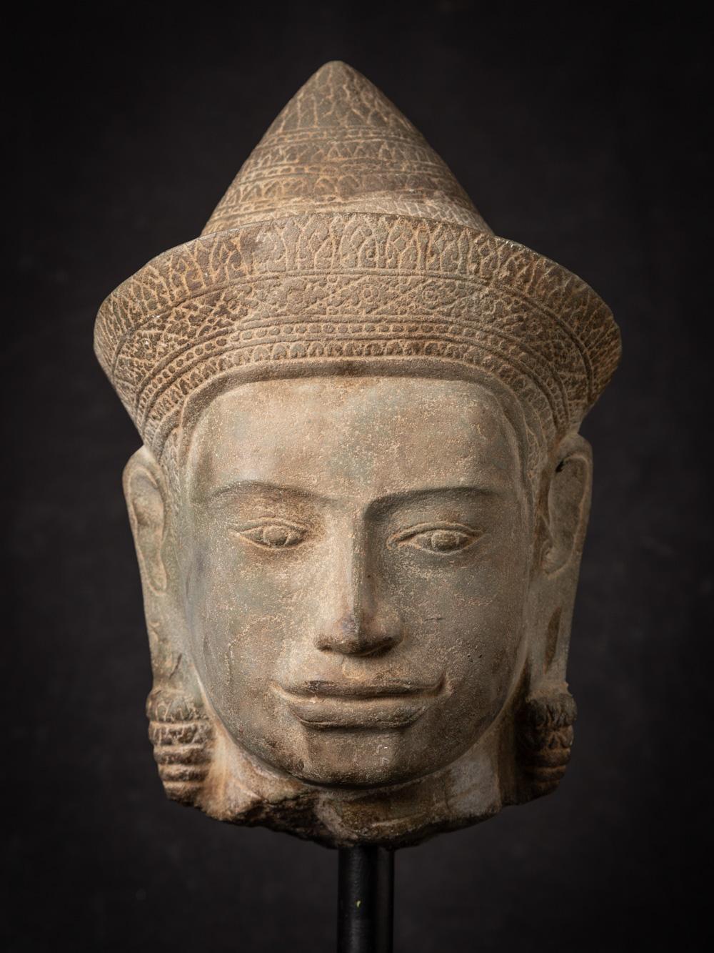 13th century sandstone Vishnu head from Bayon period - OriginalBuddhas For Sale 2