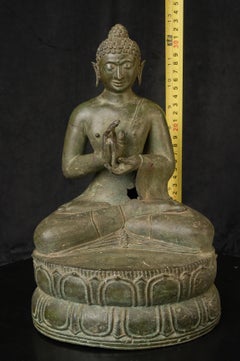 13thC/later Javanese Cast Bronze Buddha, Superb, Large and Very Fine