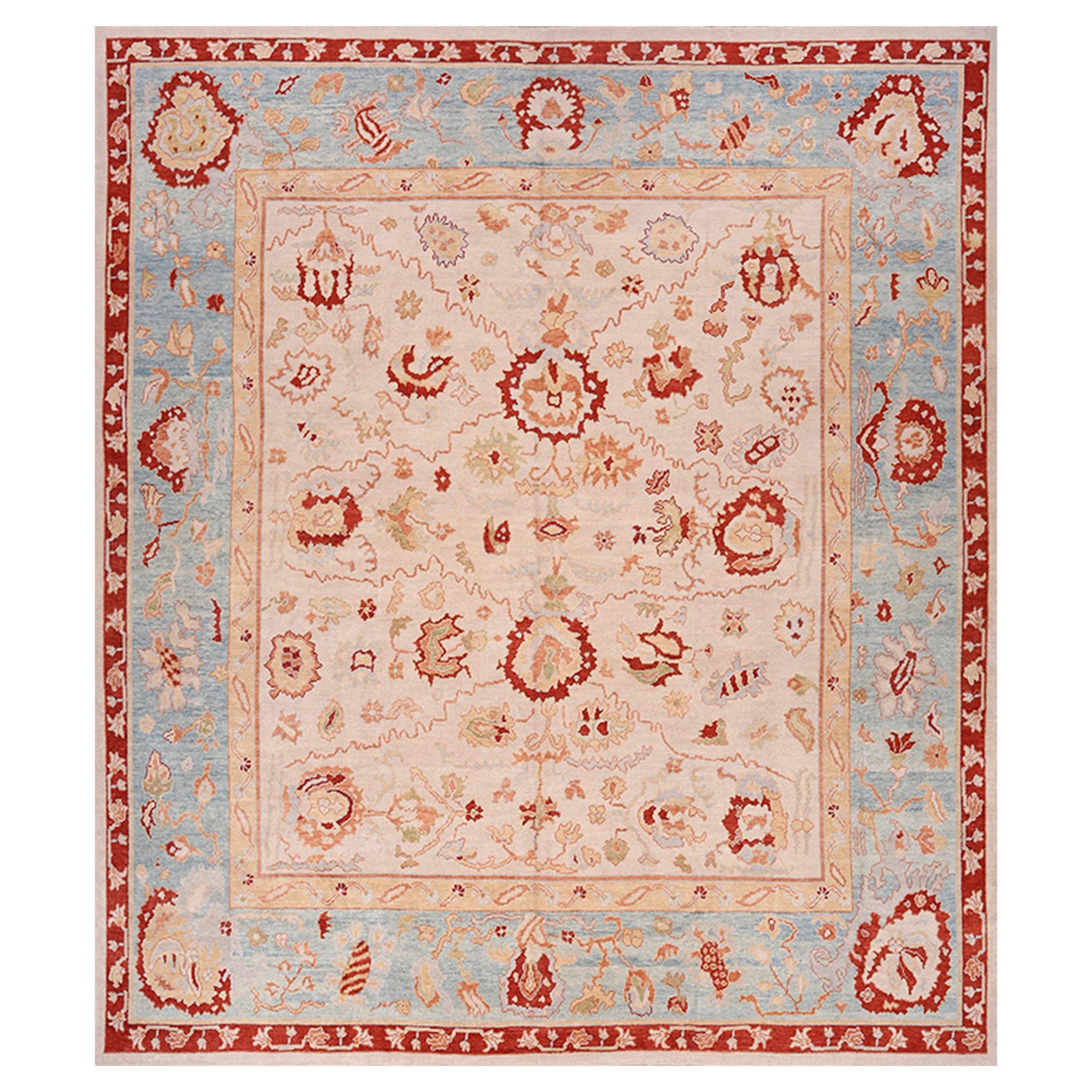 13x15 Türkischer Oushak-Teppich im Angebot