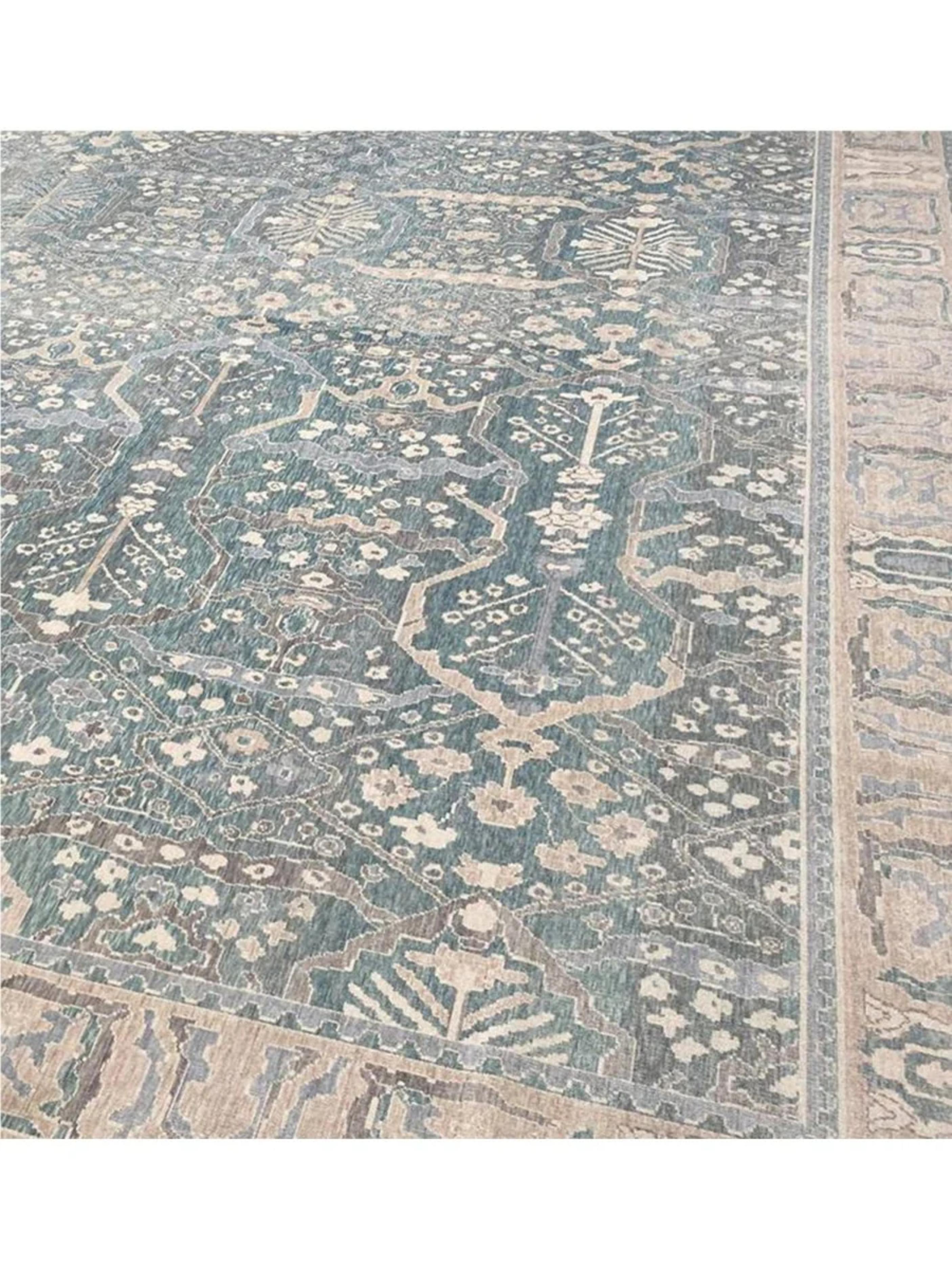 13x16 Hand-Loomed Turkish Oushak Area Rug im Zustand „Neu“ im Angebot in Dallas, TX