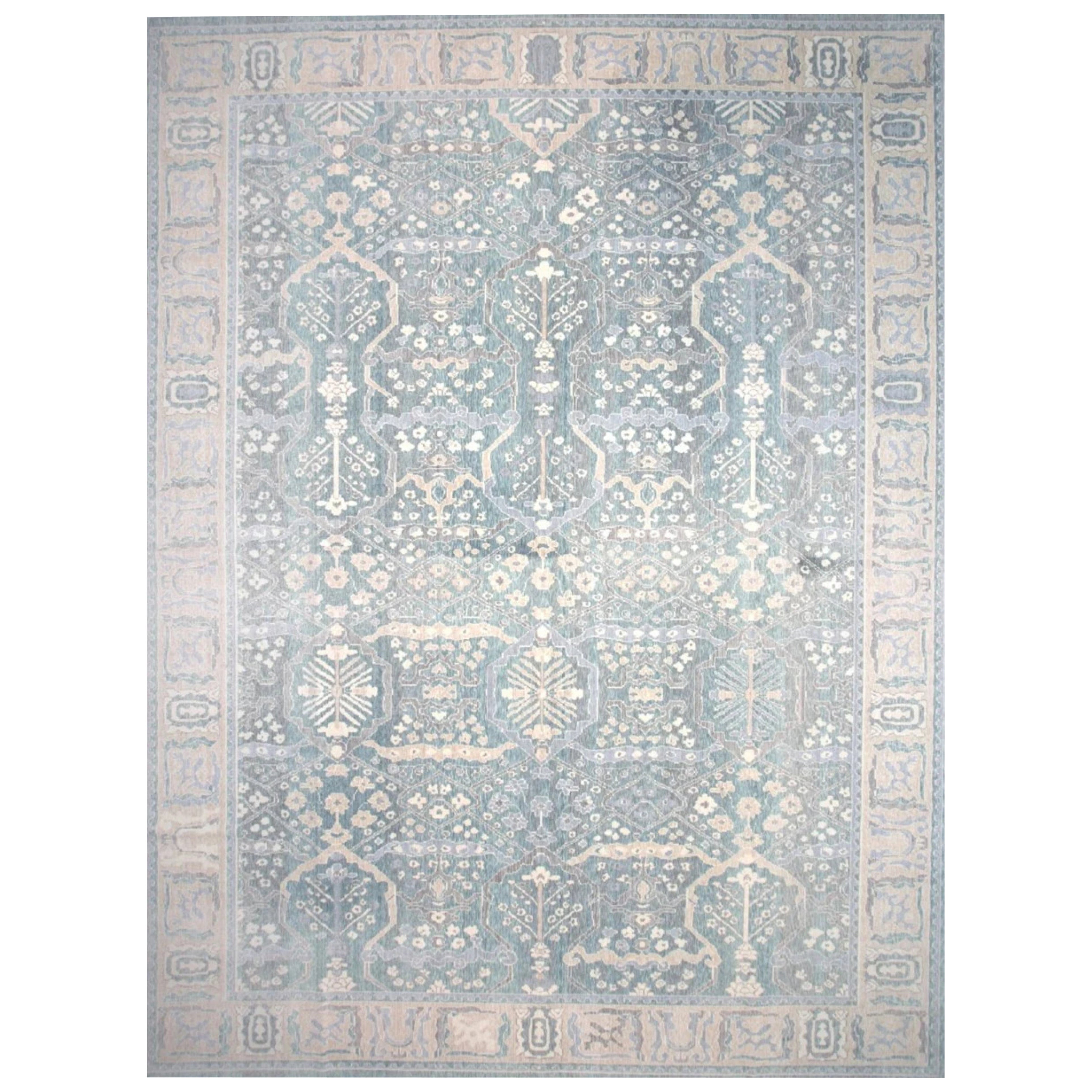 13x16 Hand-Loomed Turkish Oushak Area Rug