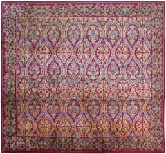 13x16 Vintage Large Art Deco Rug Art Nouveau Rug European Arts & Crafts Rug