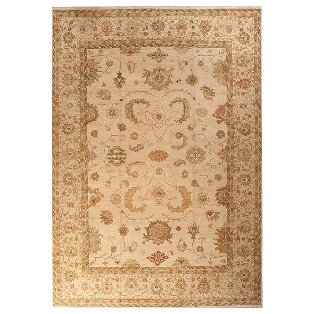 13x18 Hand Knotted Turkish Oushak Area Rug