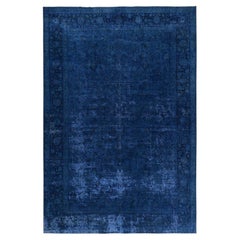 13'x18'8" Blue Overdyed Persian Nain 400 KPSI Wool & Silk Hand Knotted XL Rug