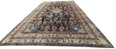 13X19 Antique Persian Malayer Bakhtiari Rug Fine Weave Black 399cm x 579cm C.192