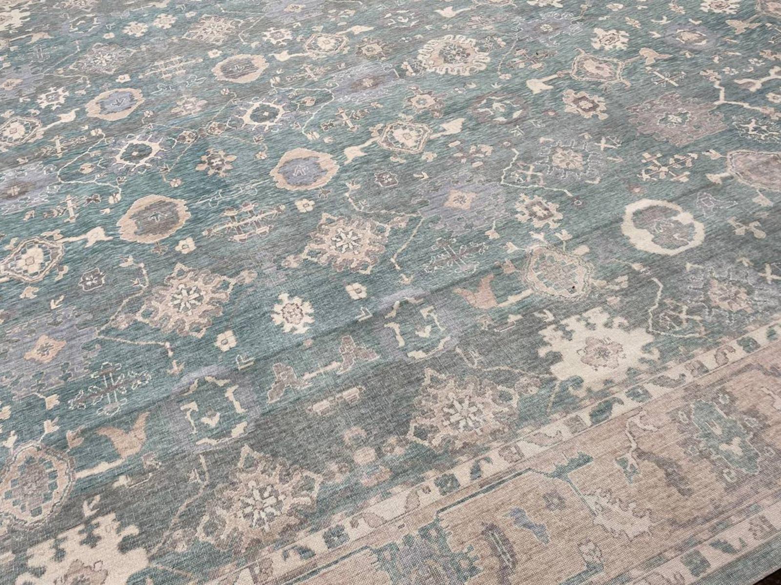 13x19 Türkischer Oushak-Teppich im Angebot 4
