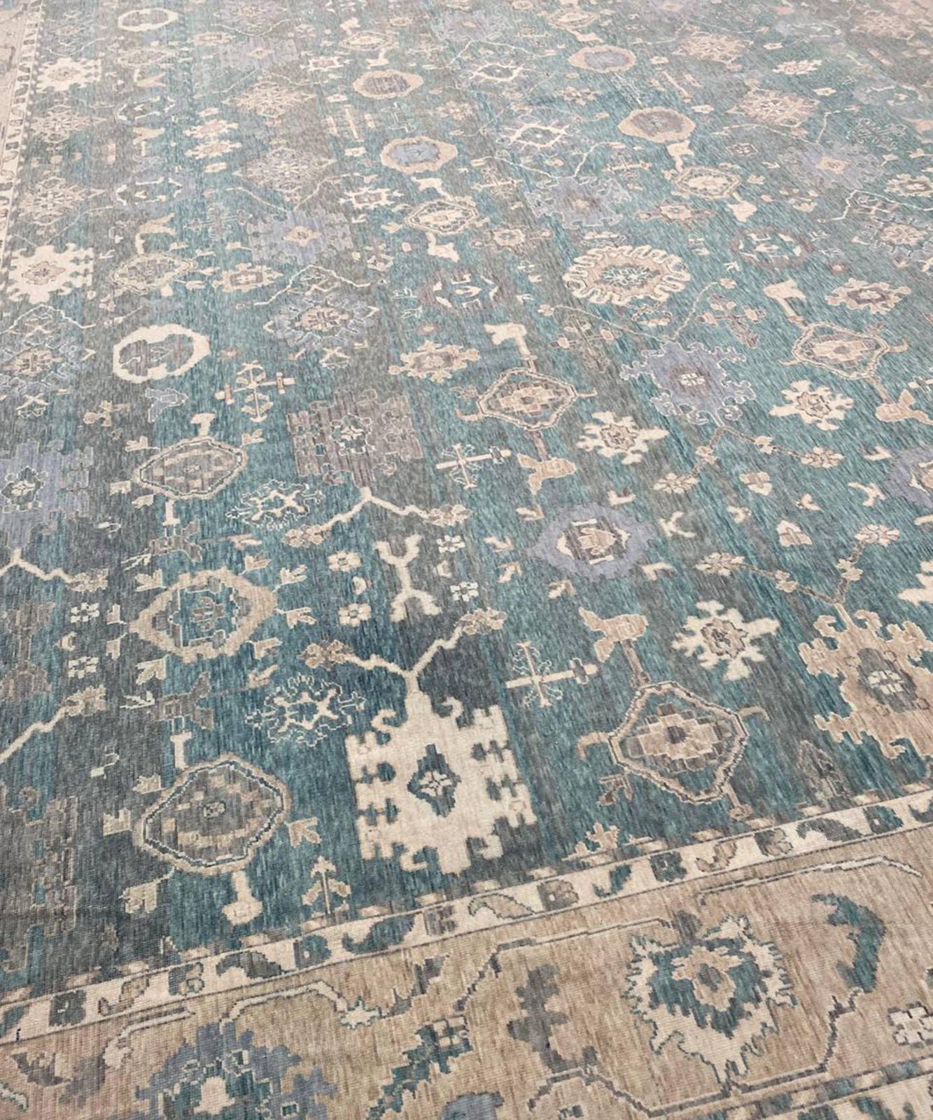 13x19 Türkischer Oushak-Teppich im Angebot 5
