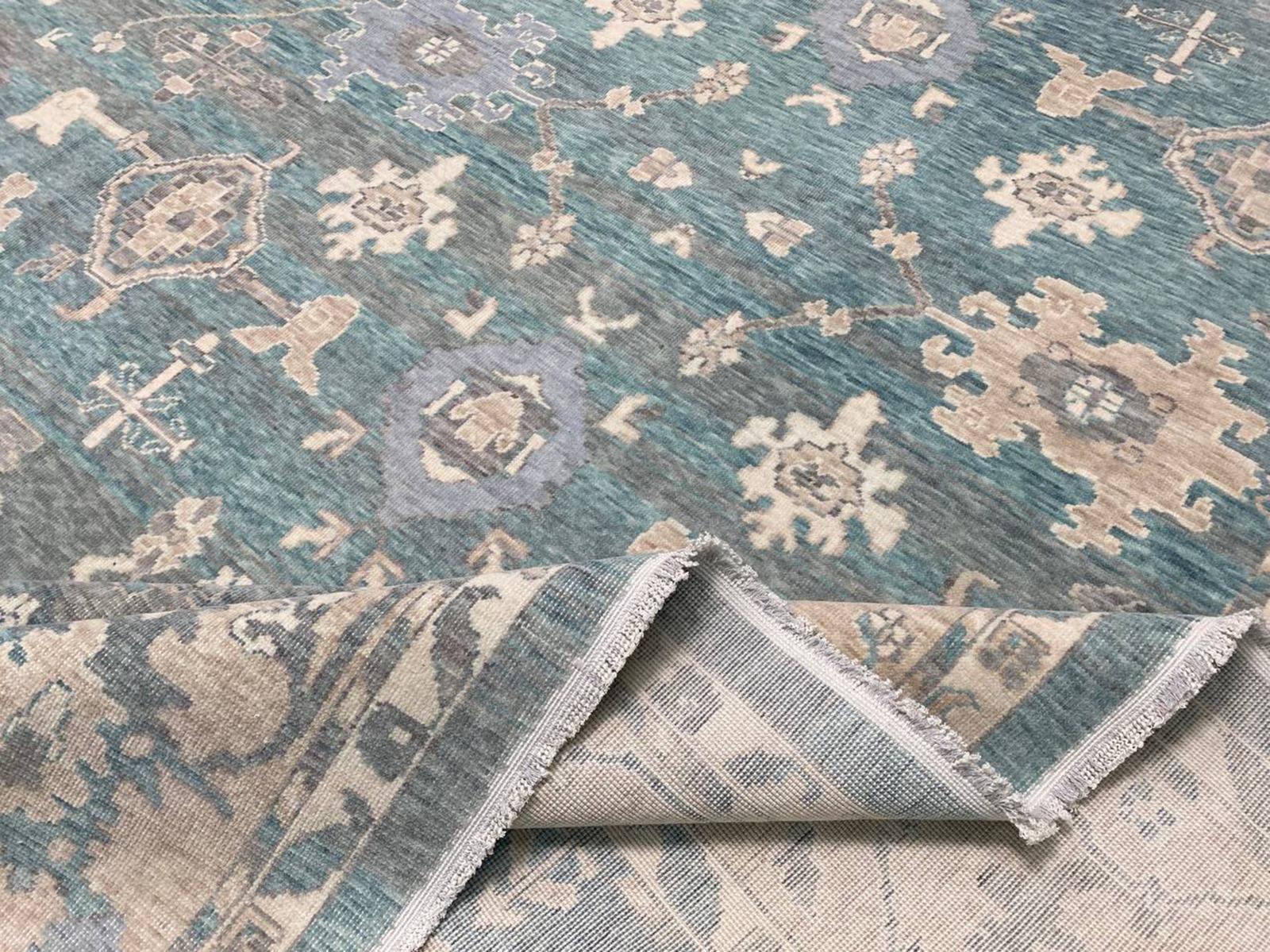 13x19 Türkischer Oushak-Teppich im Angebot 8