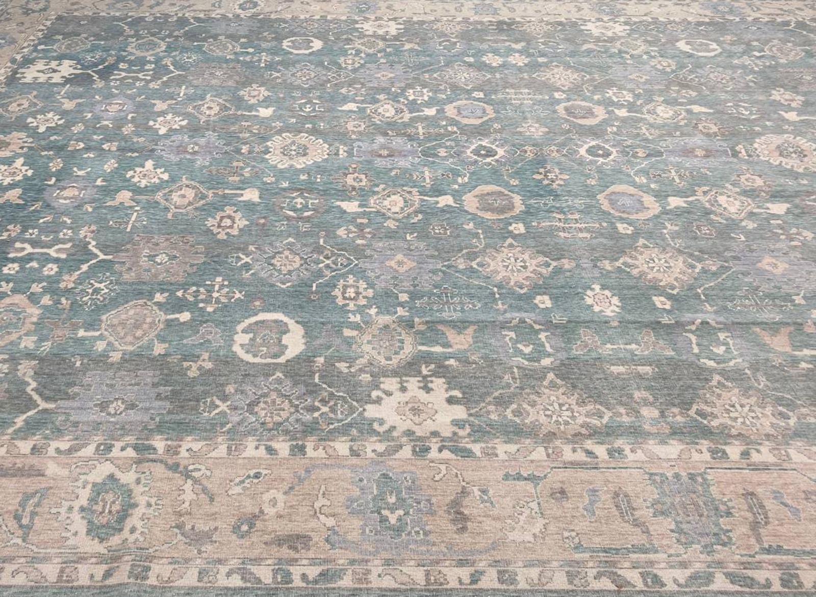 13x19 Türkischer Oushak-Teppich im Angebot 3