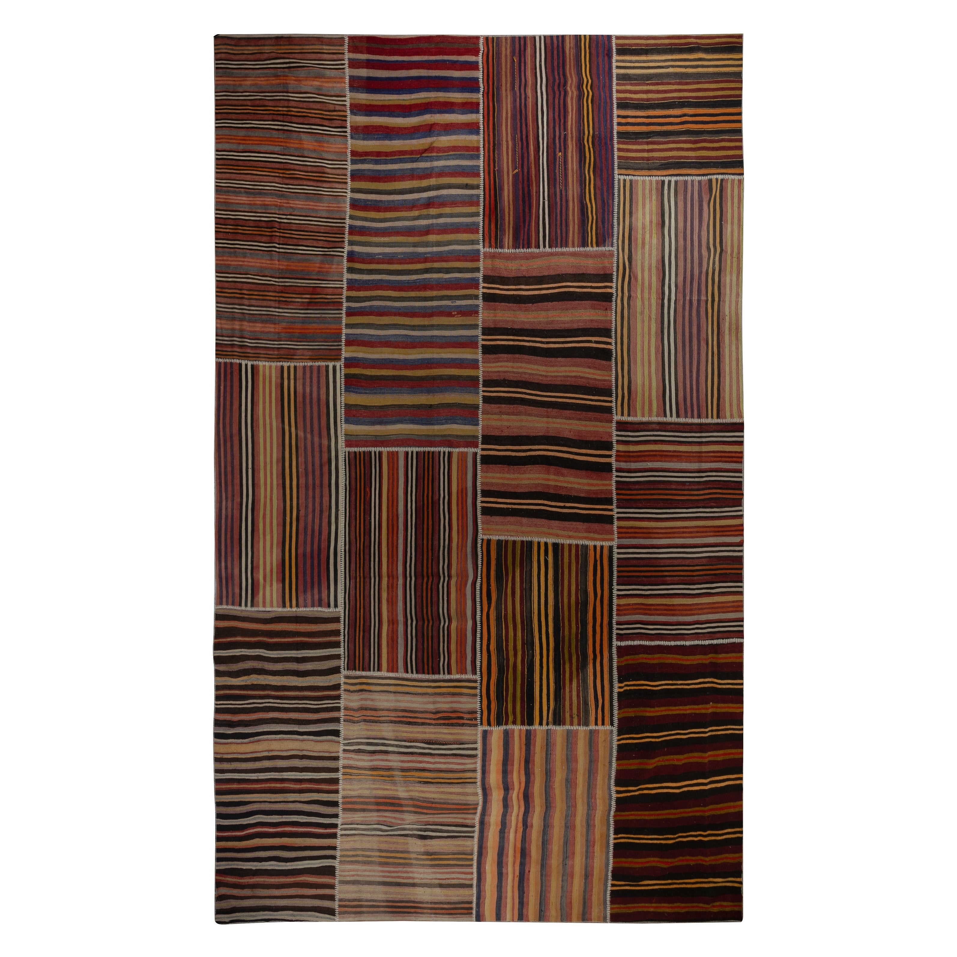13x19.4 ft Einstellbare Größe Vintage Türkisch Patchwork Teppich, Overize Kilim Teppich