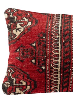 13"x20" Handmade Turkish Cushion Cover. Wool Rug Pillow. Rustic Lumbar Pillow