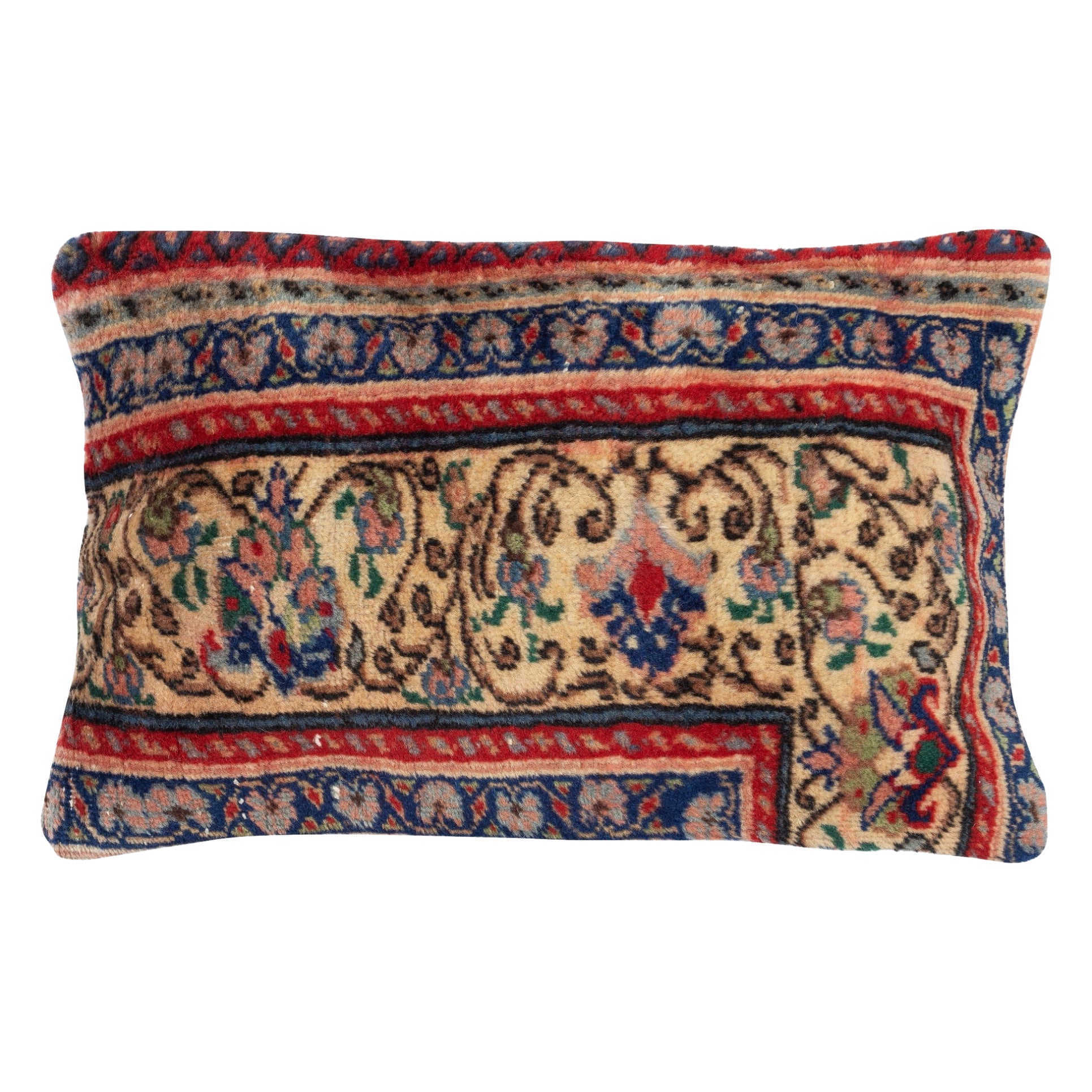 Copri cuscino rustico 13 "x20". Cuscino in lana fatto a mano. Cuscino lombare vintage