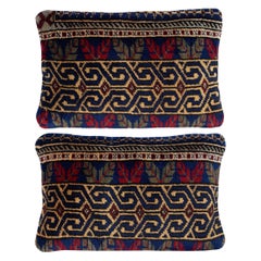 SET DI 2 - Copricuscini per tappeti fatti a mano. Una coppia di copricuscini