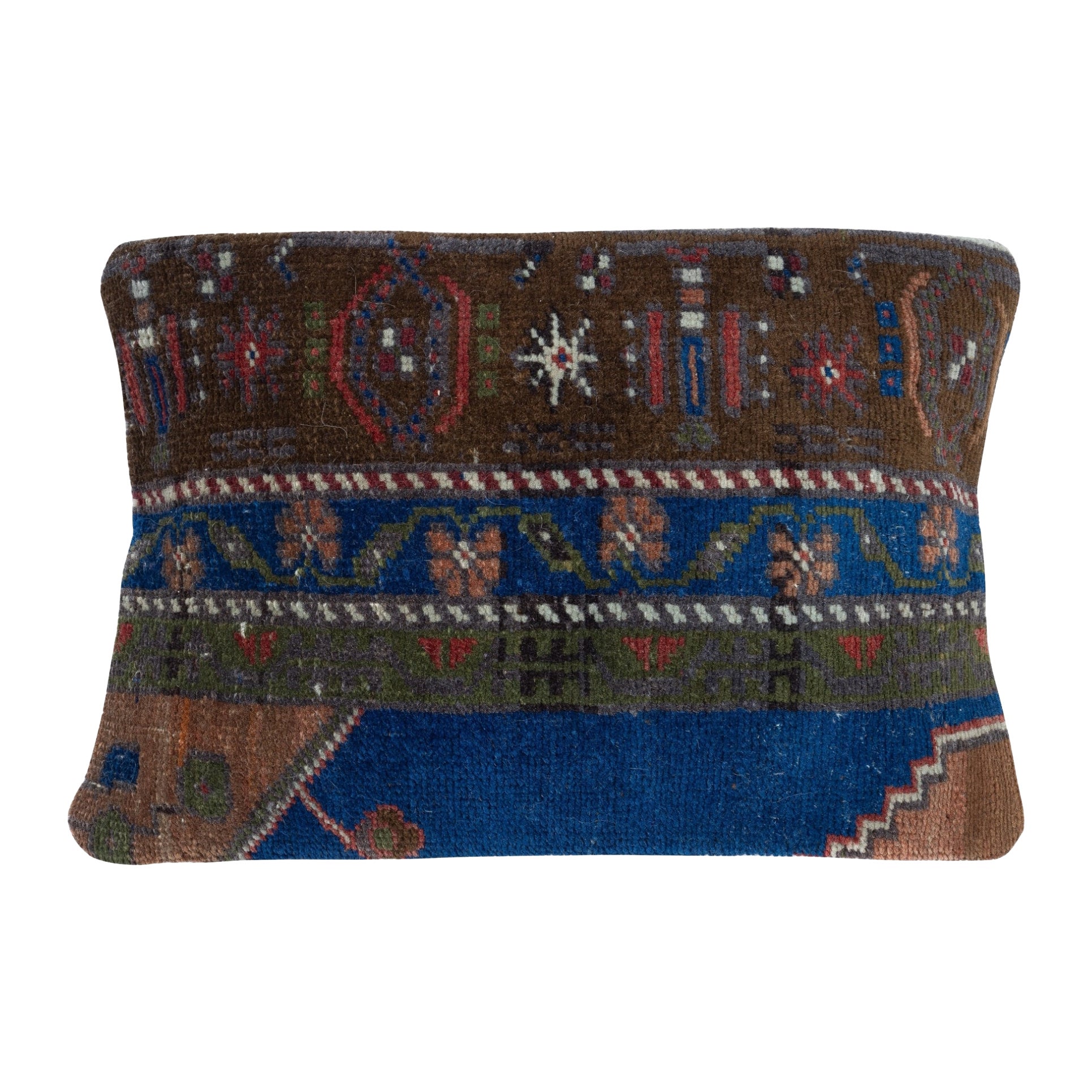 13"x20" Turkish Rug Throw Pillow. Handmade Cushion Cover. Vintage Lumbar Pillow