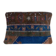 13"x20" Turkish Rug Throw Pillow. Handmade Cushion Cover. Vintage Lumbar Pillow