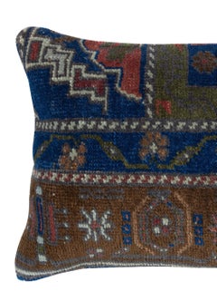 13"x20" Vintage Toss Pillow Cover. Lumbar Pillow. Handmade Rug Cushion Cover