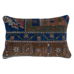 13"x20" Vintage Toss Pillow Cover. Lumbar Pillow. Handmade Rug Cushion Cover