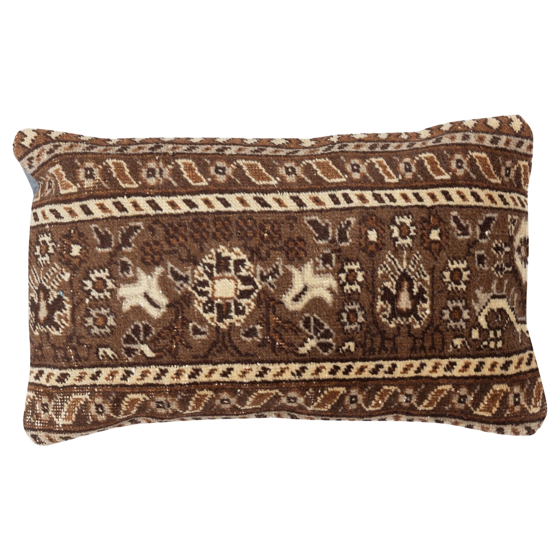 13 "x20" Vintage Türkischer Kissenbezug. Handgefertigtes Teppich-Kissen. Rustikales Lendenkissen