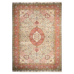 Tappeto Avorio New Persian Tabriz 400 KPSI in Lana e Seta Annodato a Mano 13
x20
3