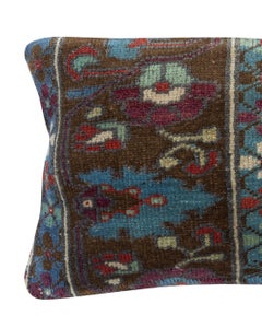 13"x24" Hand-made Turkish Rug Cushion Cover. Rustic Throw Pillow. Lumbar Pillow