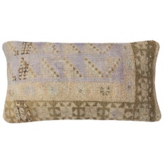 13"x24" Turkish Rug Throw Pillow. Handmade Cushion Cover. Vintage Toss Pillow